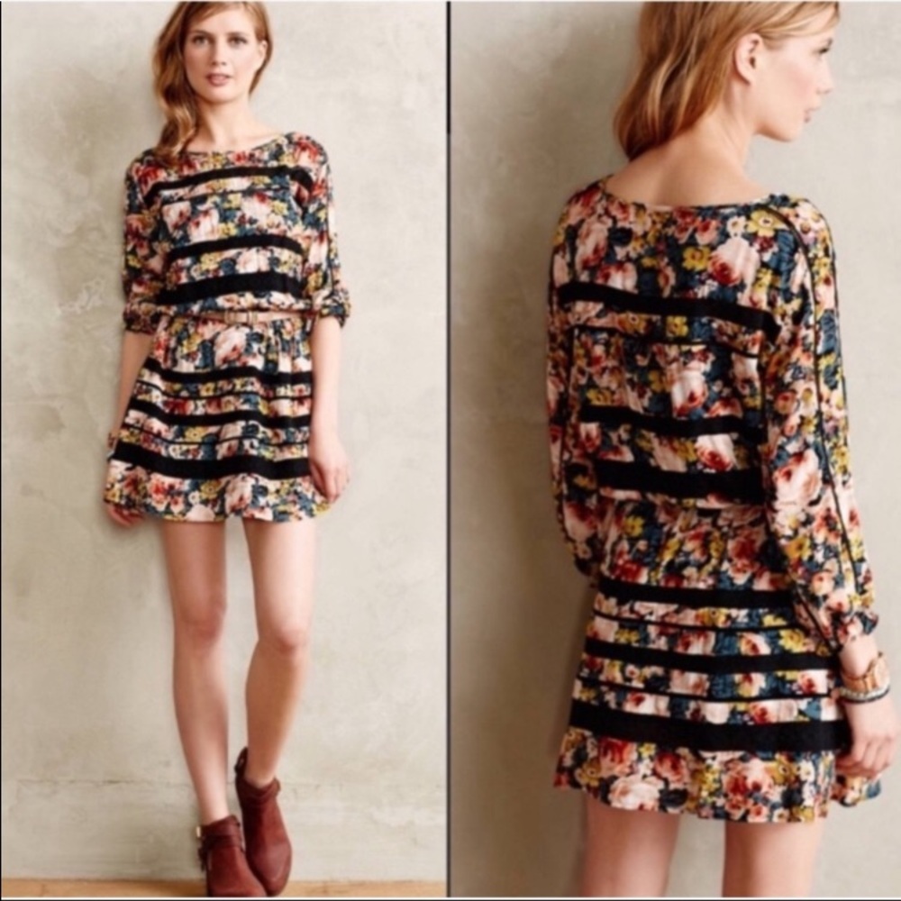 Anthropologie Garden Lace Mini Dress Sz S/P